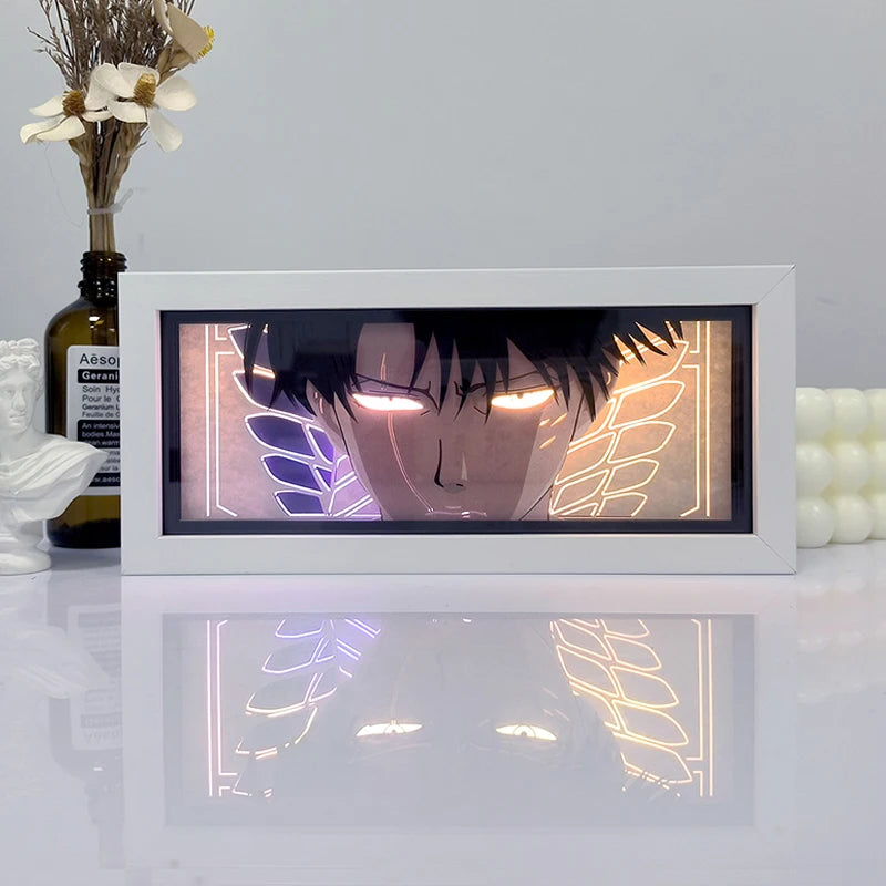 Anime Light Box Eye Face Lamp for Bedroom Decoration Lightbox Manga Paper Carving Table Desk Lamp Birthday Gift