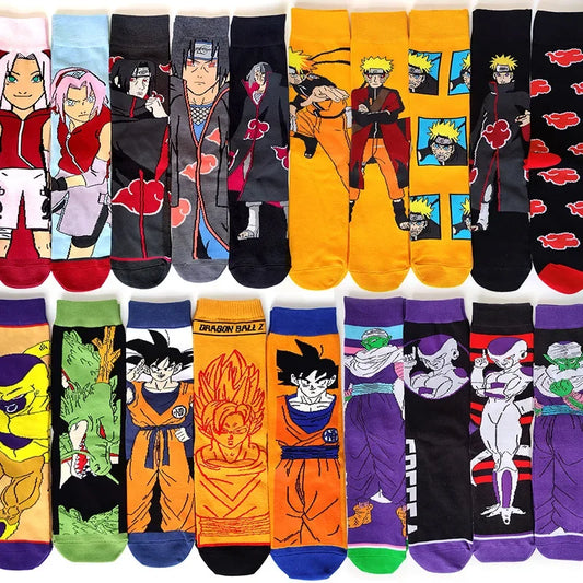 Naruto Men Cartoon Socks Anime Character Jiraiya Gaara Uchiha Itachi Akatsuki Cosplay Crew Socks