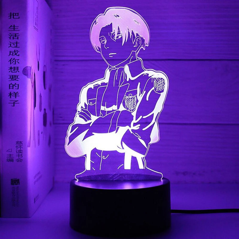 Anime Attack on Titan 3D Gamer Lamp LED Night Light 7/16 colors Remote Control Home Bedroom Figures Lamps Decorative Night gifts