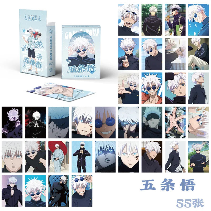 55pcs J-ujutsu Kaisen Japanese Anime Lomo Card Games Postcards Message Photo Gift Fan Game Satoru Gojo Cards Collection Toy